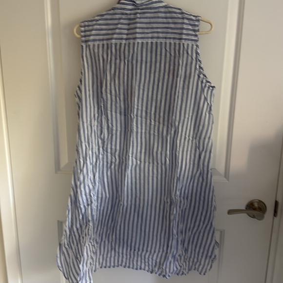 Zara Striped Sleeveless Dress with Floral Embroidery - Picture 3 of 3